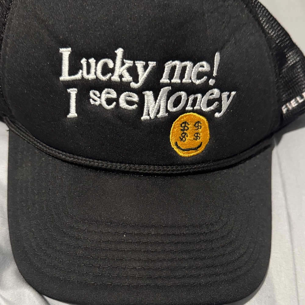 Field & Stream Black Hat with Yellow Smiley